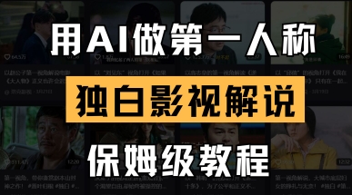 用AI做第一人称独白影视解说,手把手教学,保姆级教程-富创网